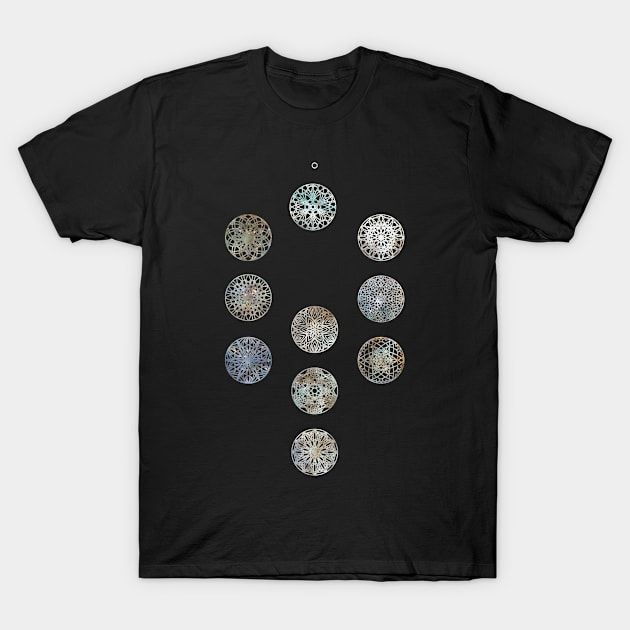 Kabalistic Tree Of Life Sacred Geometry Mandalas T-Shirt by Windy_Desert